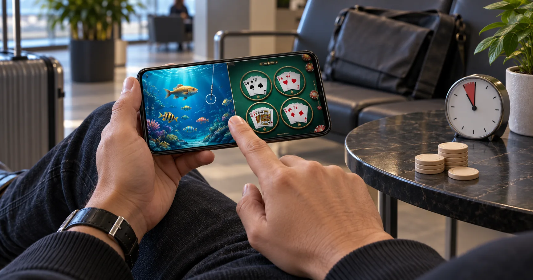 Illustration for Fishing Game or Another Game Category: What Suits Short Mobile Sessions?