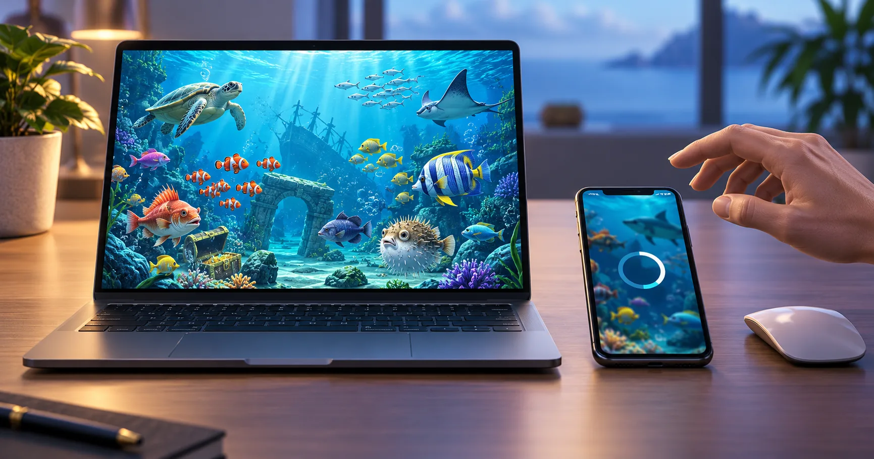 Illustration for Fishing Game on a Phone or PC: What Changes When Data or Signal Is Limited?